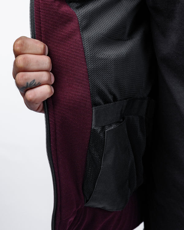 Blade Port Red Zip Up Mens Motorcycle Hoodie