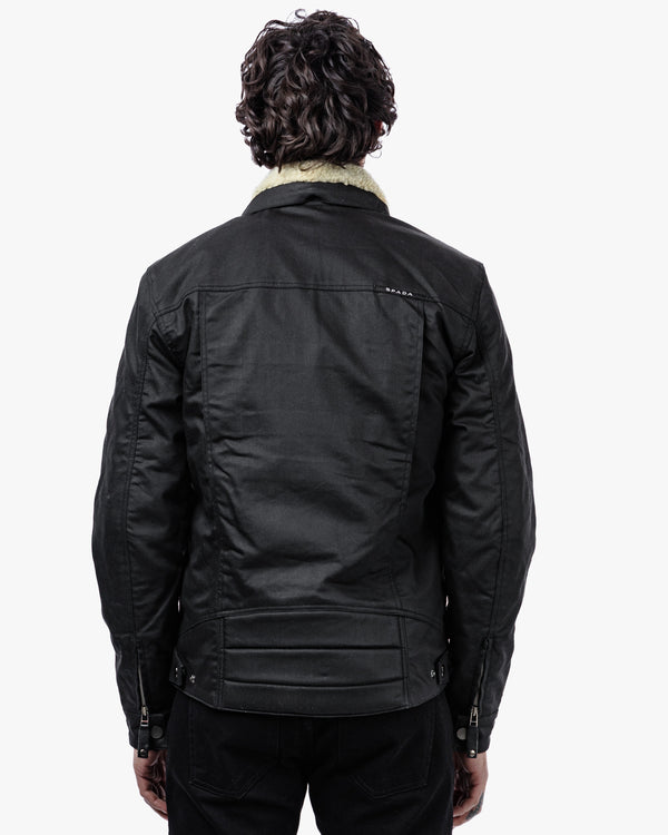 Temper Black & Tan Trucker Motorcycle Jacket