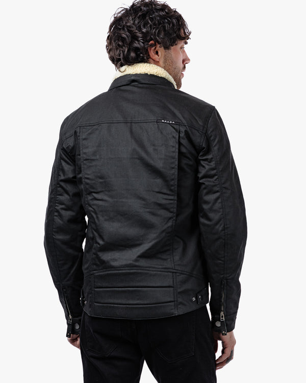 Temper Black & Tan Trucker Motorcycle Jacket