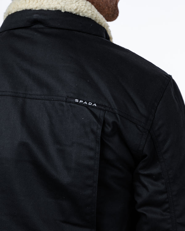 Temper Black & Tan Trucker Motorcycle Jacket