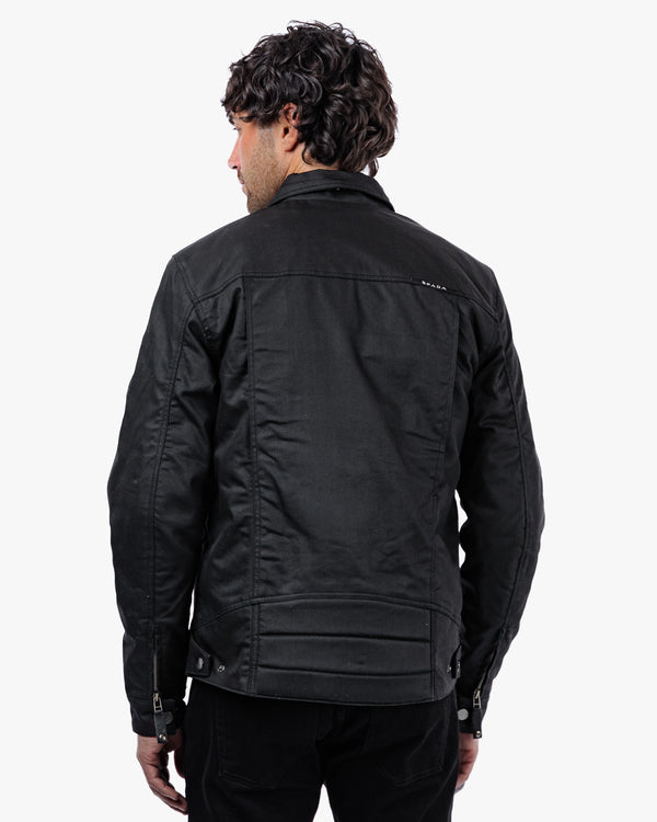 Temper Black & Tan Trucker Motorcycle Jacket
