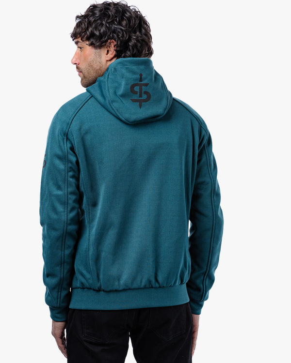 Blade Coral Blue Zip Up Unisex Motorcycle Hoodie