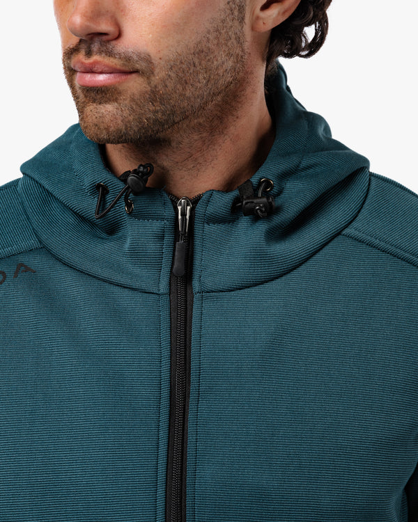 Blade Coral Blue Zip Up Unisex Motorcycle Hoodie