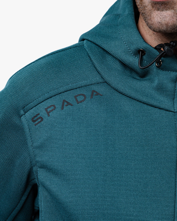 Blade Coral Blue Zip Up Unisex Motorcycle Hoodie