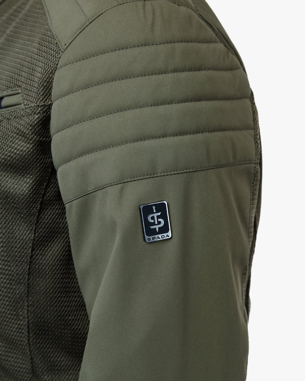 Cafe Air Olive Green Ventilated  Motorcycle Jacket