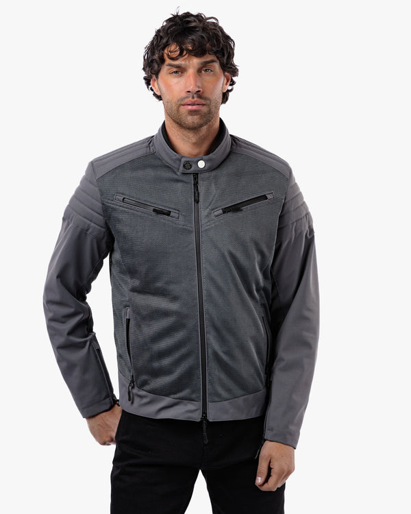 Cafe Air Ultimate Grey Ventilated Motorcycle Jacket