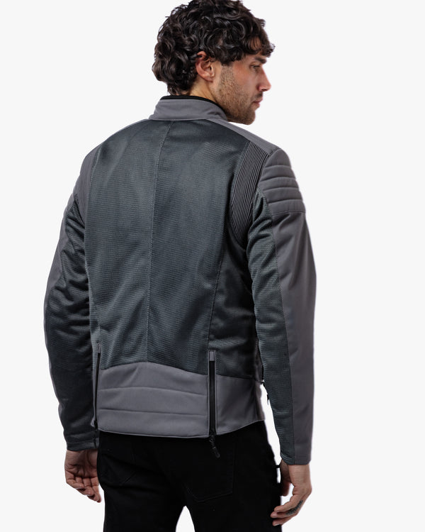 Cafe Air Ultimate Grey Ventilated Motorcycle Jacket