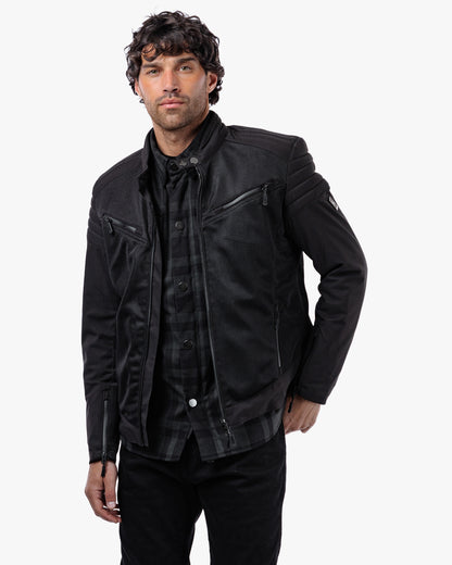 Cafe Air Lightweight Black Motorcycle Jacket