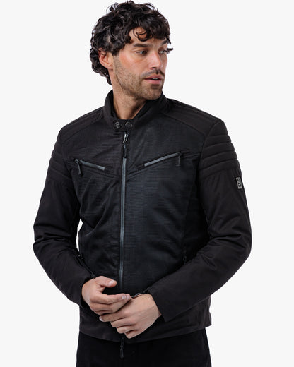 Cafe Air Lightweight Black Motorcycle Jacket