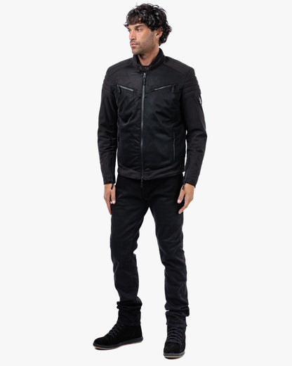 Cafe Air Lightweight Black Motorcycle Jacket