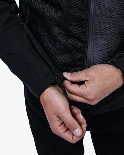 Cafe Air Lightweight Black Motorcycle Jacket