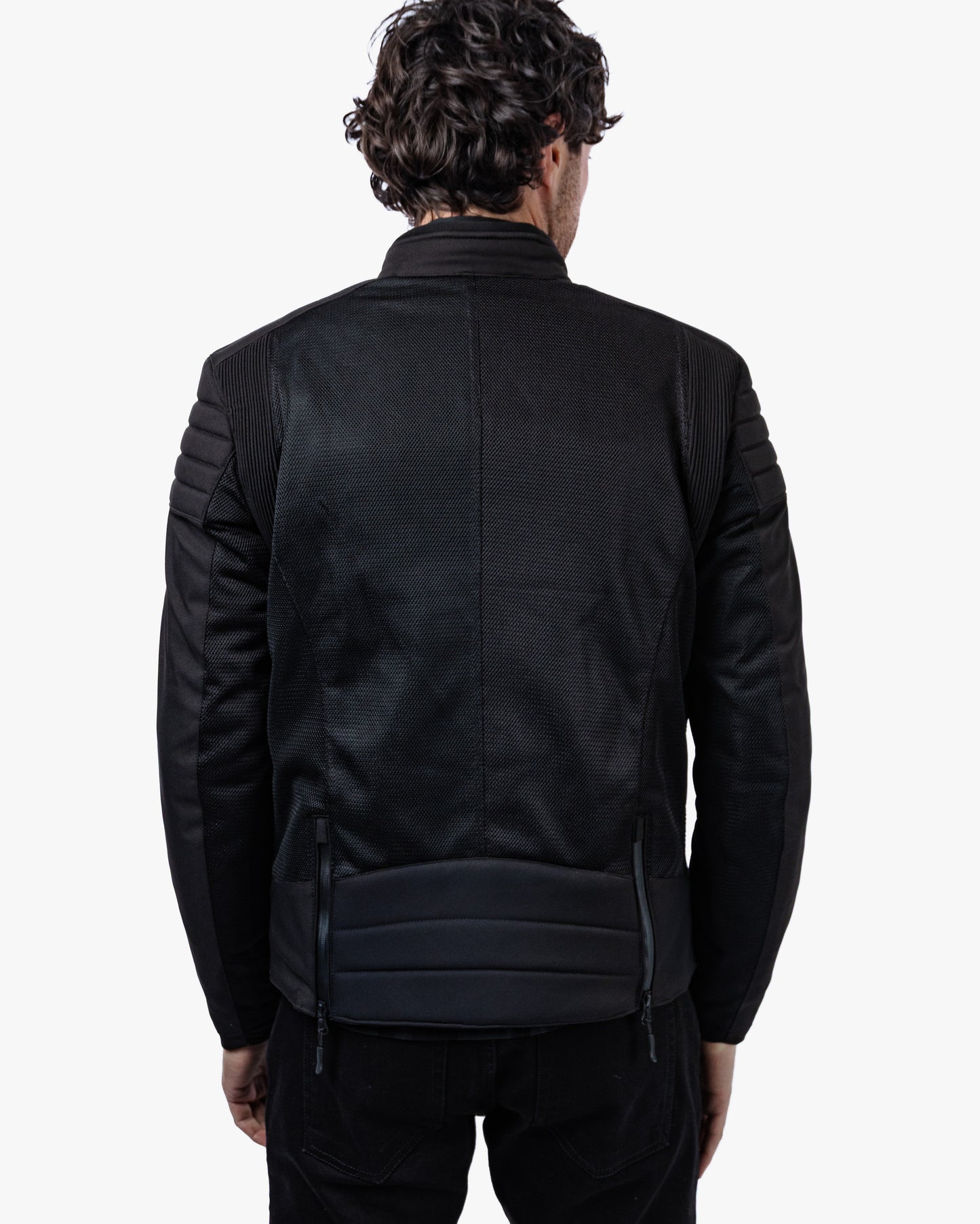 Cafe Air Lightweight Black Motorcycle Jacket