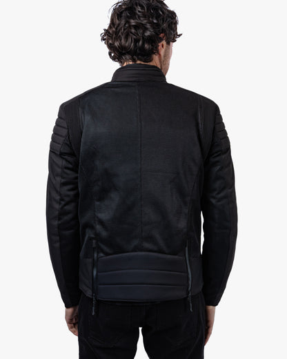 Cafe Air Lightweight Black Motorcycle Jacket