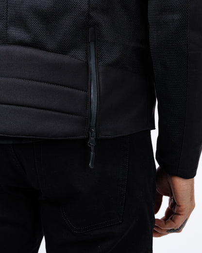 Cafe Air Lightweight Black Motorcycle Jacket