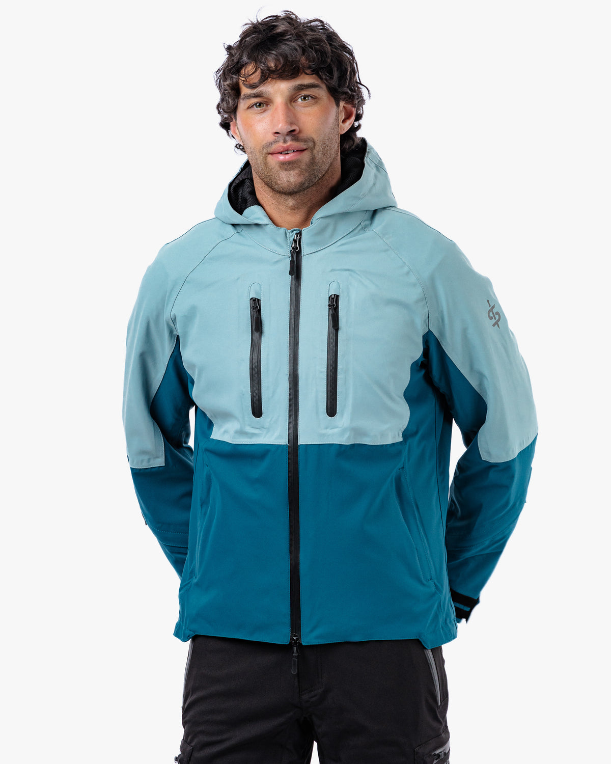 Blue smoke and coral blue waterproof motorcycle jacket - Spada Joe