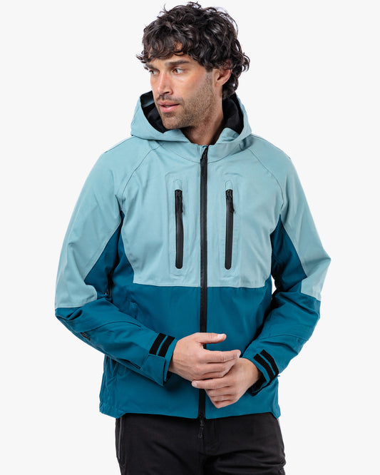 Joe Blue Smoke & Coral Blue Waterproof Motorcycle Jacket