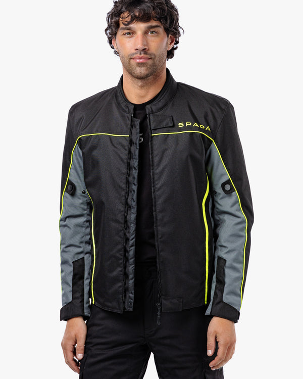 Pace Rev.2 Black, Grey & Fluo Motorcycle Jacket