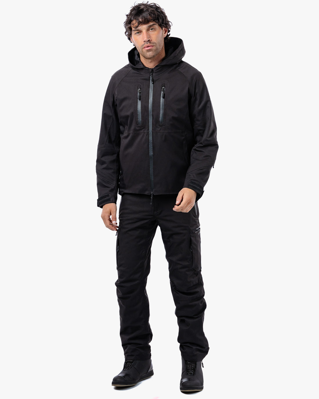 Matt black waterproof motorcycle jacket - Spada Joe