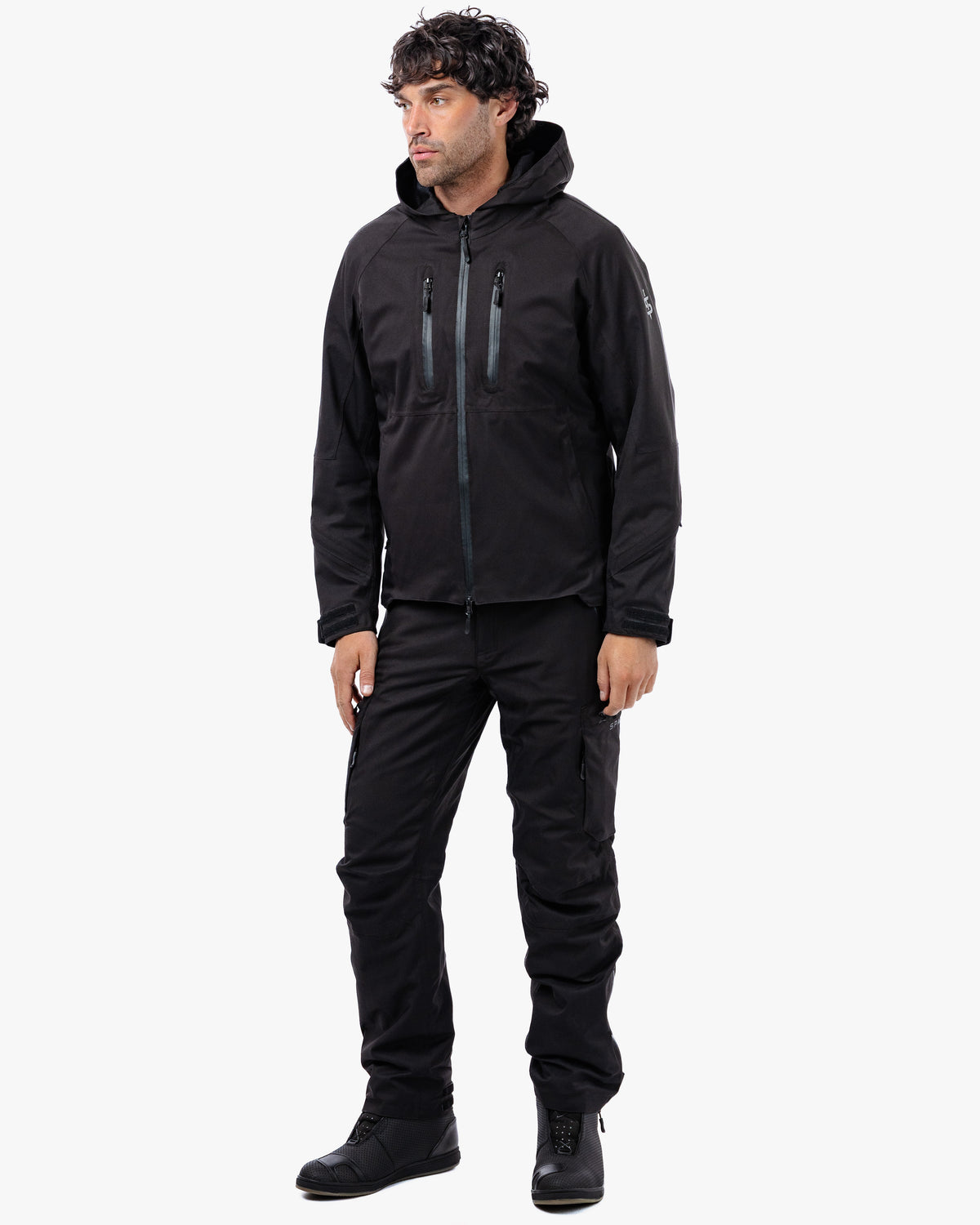 Matt black waterproof motorcycle jacket - Spada Joe