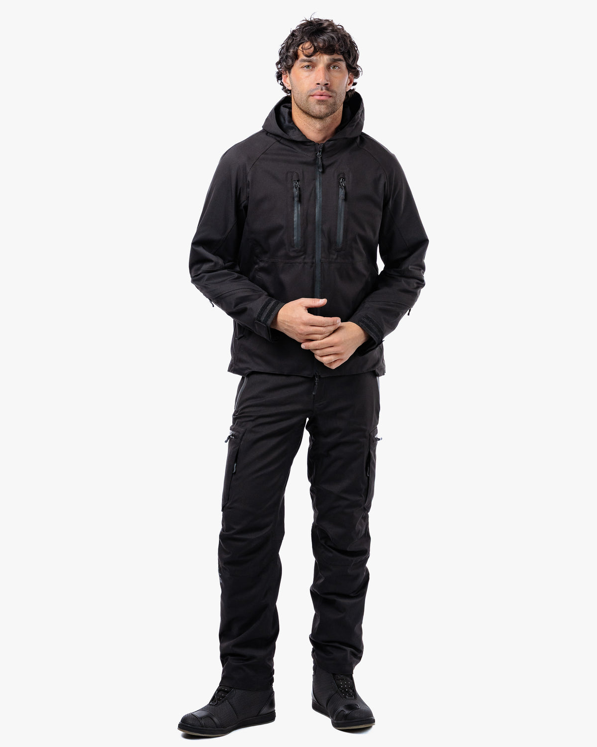 Matt black waterproof motorcycle jacket - Spada Joe