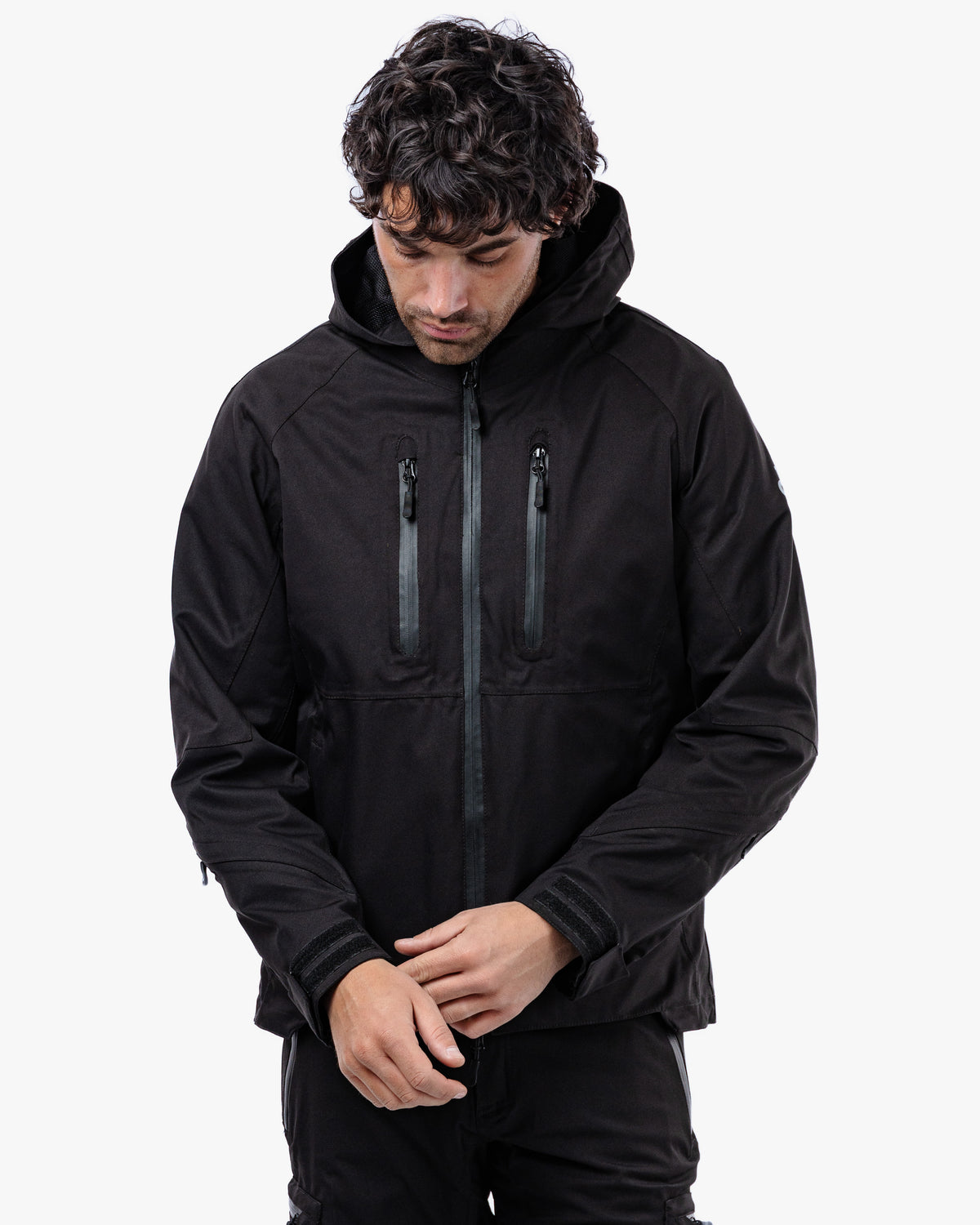 Matt black waterproof motorcycle jacket - Spada Joe