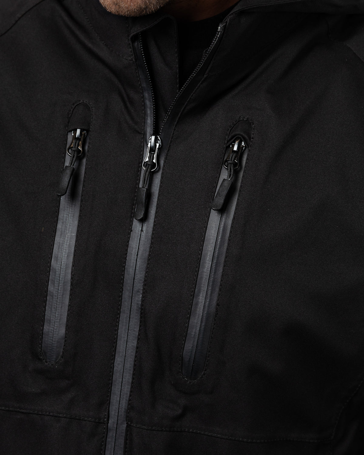Matt black waterproof motorcycle jacket - Spada Joe