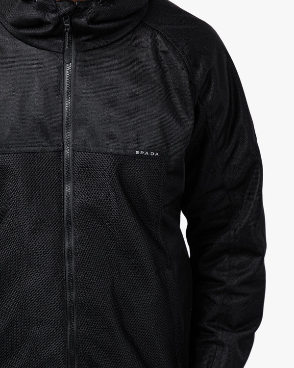 Hooded Air Black Motorcycle Jacket