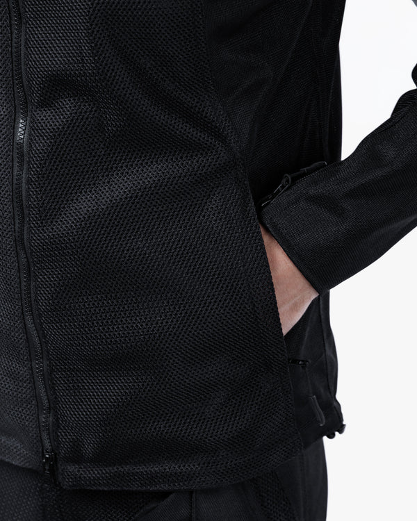 Hooded Air Black Motorcycle Jacket