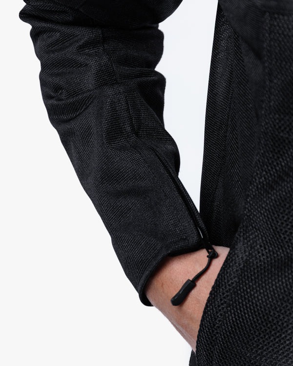 Hooded Air Black Motorcycle Jacket