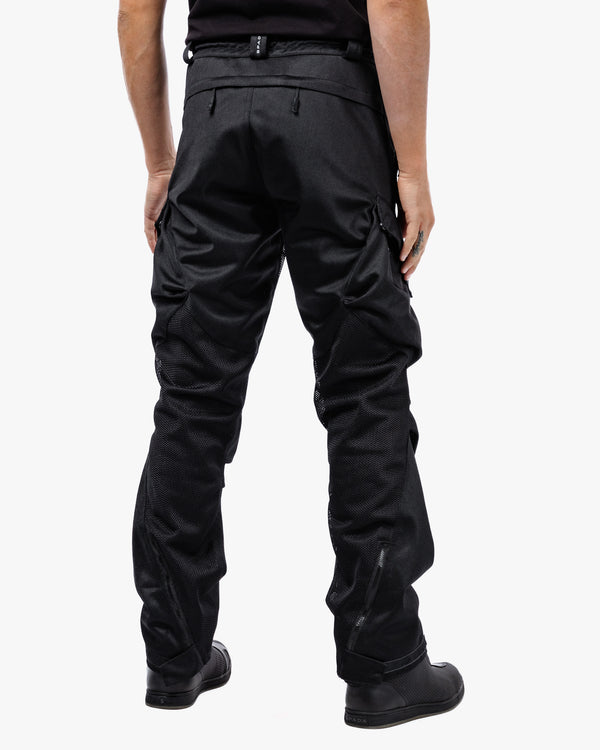 Combat Air Stealth Black Ventilated Motorcycle Trousers