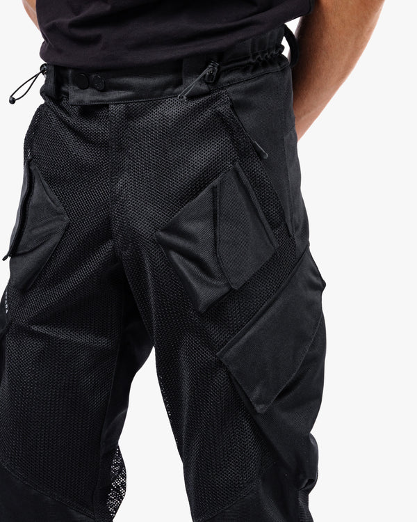 Combat Air Stealth Black Ventilated Motorcycle Trousers