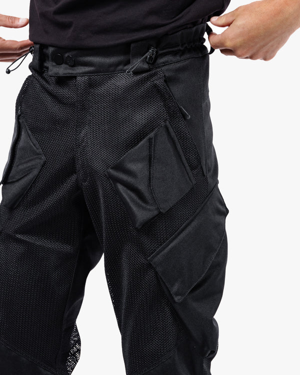 Combat Air Stealth Black Ventilated Motorcycle Trousers
