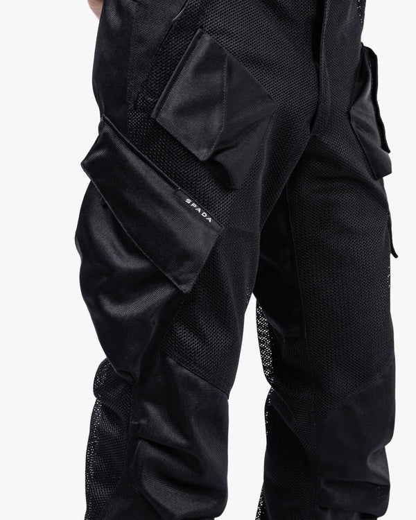 Combat Air Stealth Black Ventilated Motorcycle Trousers
