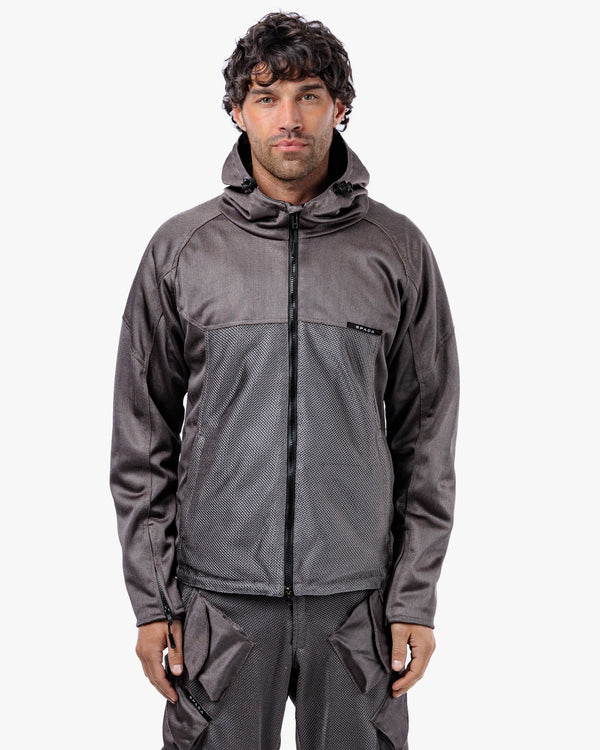 Hooded Air Ultimate Grey Ventilated Motorcycle Jacket