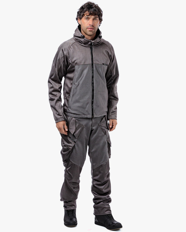 Hooded Air Ultimate Grey Ventilated Motorcycle Jacket