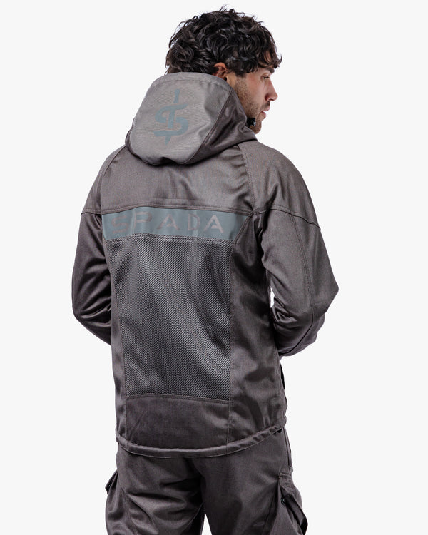 Hooded Air Ultimate Grey Ventilated Motorcycle Jacket