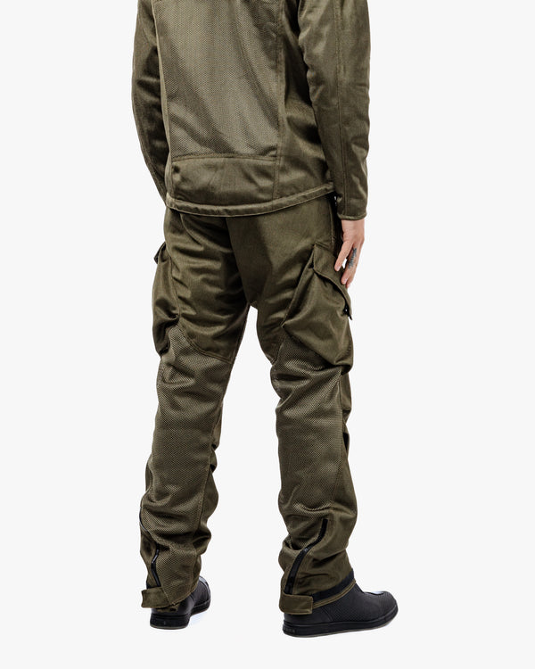 Hooded Air Olive Green Ventilated Motorcycle Jacket