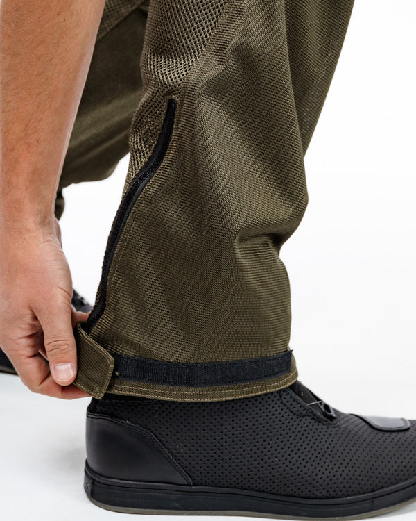 Combat Air Olive Green Ventilated Motorcycle Trousers