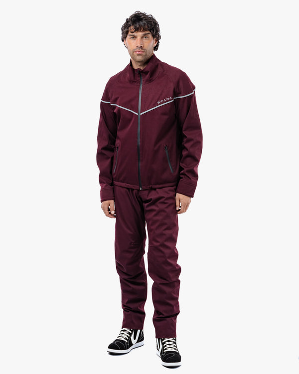 Dash Mens Port Red Motorcycle Jacket