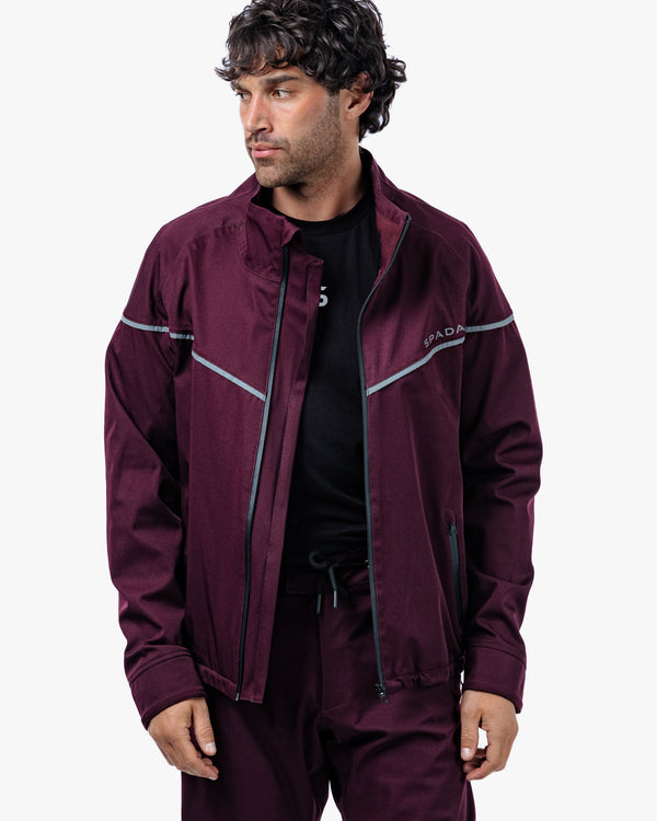 Dash Mens Port Red Motorcycle Jacket