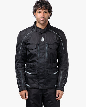 Men's black waterproof motorcycle jacket - Spada City Nav 2.0
