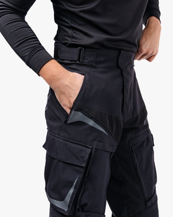 Vanguard Stealth Black Motorcycle Trousers