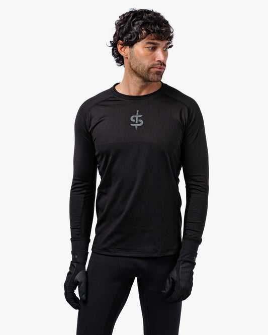 Crucible Black Crew Base Layer Shirt