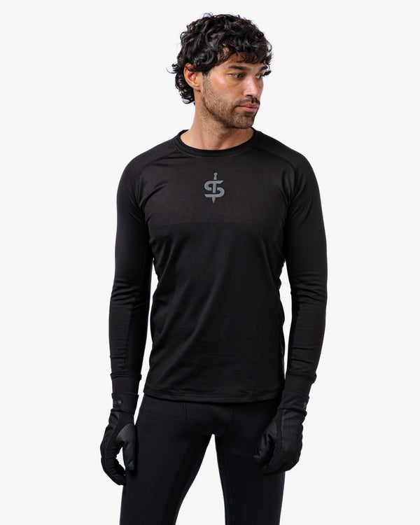 Crucible Black Crew Base Layer Shirt