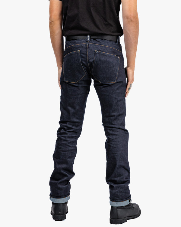 Ronin Mens Raw Indigo Motorcycle Jeans