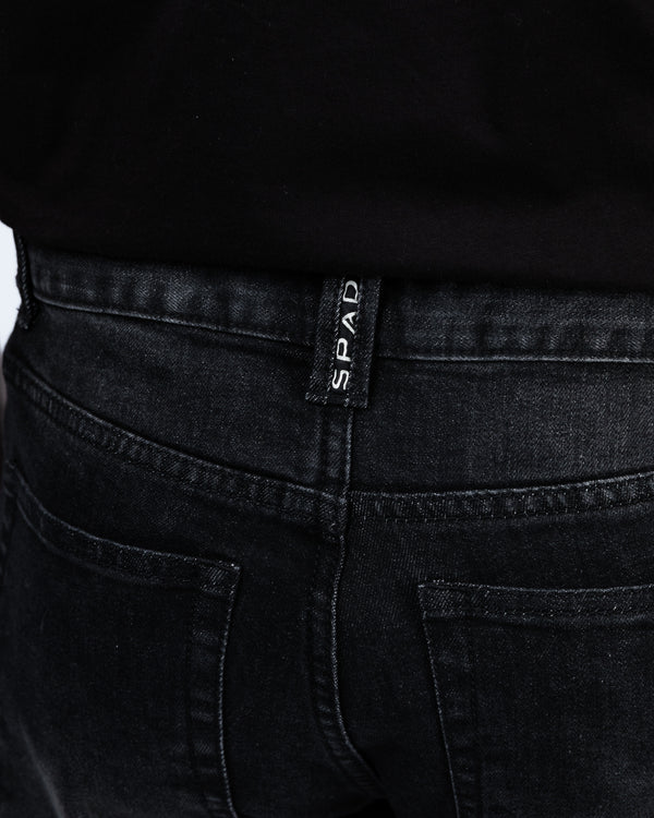 Drifter Mens Washed Black Motorcycle Jeans