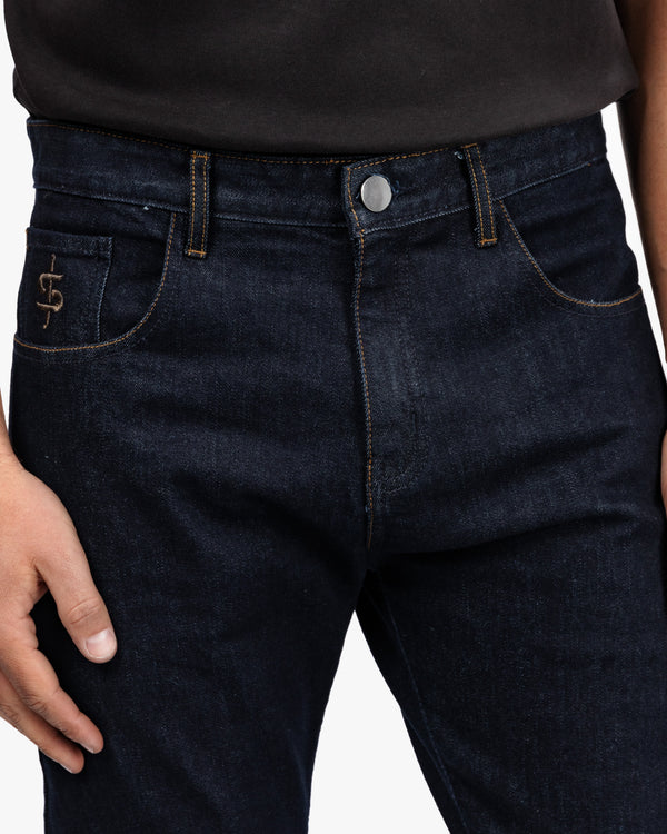 Drifter Mens Rinse Indigo Motorcycle Jeans