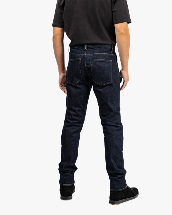 Drifter Mens Rinse Indigo Motorcycle Jeans