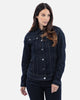 Tura Trucker Rinse Indigo Ladies Motorcycle Denim Jacket