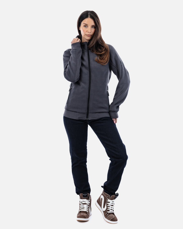 Blade Grey Turbulence Zip Up Motorcycle Hoodie
